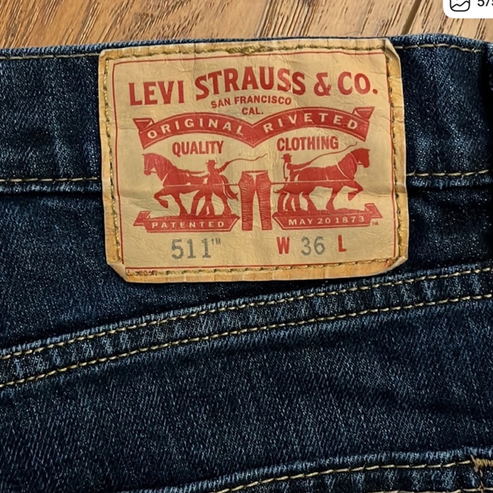 Levis Strauss 511 Shorts Mens Size 38 Casual Denim Jean - Picture 2 of 5